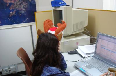 Janice is soooo cute with antlers :)
